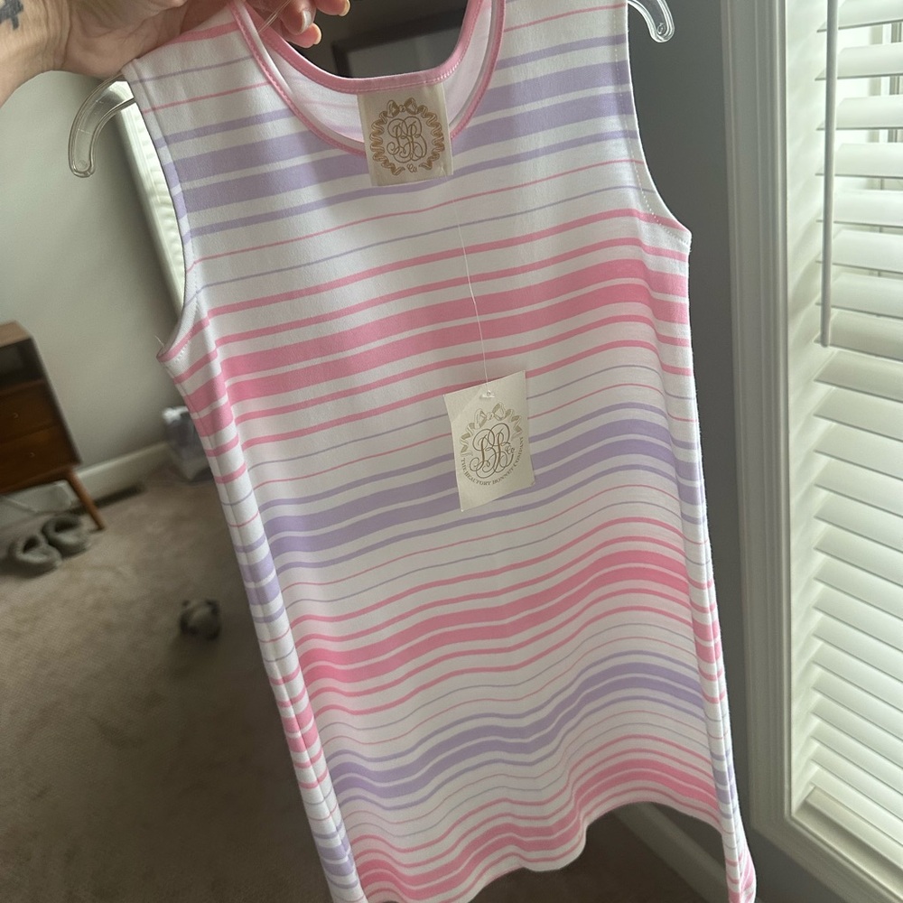 The Beaufort Bonnet Company Pink and Purple Striped Dress